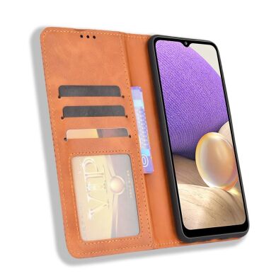 Чехол Deexe Retro Wallet для Samsung Galaxy A13 5G (A136) / A04s (A047) - Brown