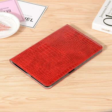 Чехол для Deexe Crocodile Style для Samsung Galaxy Tab S6 lite / S6 Lite (2022/2024) - Red
