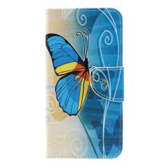 Чехол-книжка Deexe Color Wallet для Samsung Galaxy A7 2018 (A750) - Blue Butterfly