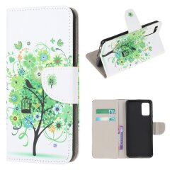 Чехол-книжка Deexe Color Wallet для Samsung Galaxy S20 FE (G780) - Green Tree
