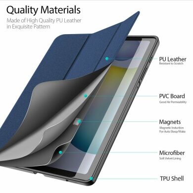 Чехол-книжка DUX DUCIS Domo Series Pen Holder для Samsung Galaxy Tab S6 lite / S6 Lite (2022/2024) - Blue