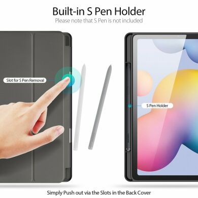 Чехол-книжка DUX DUCIS Domo Series Pen Holder для Samsung Galaxy Tab S6 lite / S6 Lite (2022/2024) - Rose Gold