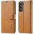 Чехол LC.IMEEKE Wallet Case для Samsung Galaxy S22 - Light Brown
