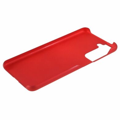 Пластиковый чехол Deexe Hard Shell для Samsung Galaxy S21 FE (G990) - Red