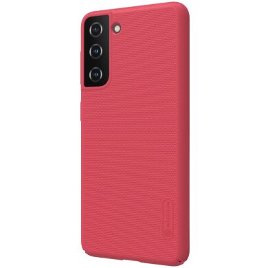 Пластиковый чехол NILLKIN Frosted Shield для Samsung Galaxy S21 - Red