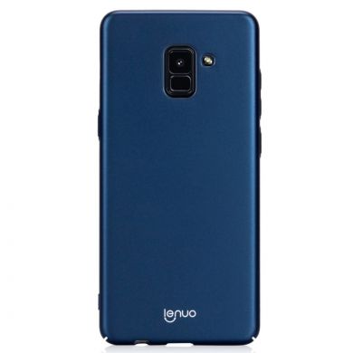 Пластиковый чехол LENUO Silky Touch для Samsung Galaxy A8+ 2018 (A730) - Dark Blue
