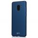 Пластиковый чехол LENUO Silky Touch для Samsung Galaxy A8+ 2018 (A730) - Dark Blue. Фото 4 из 4