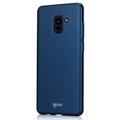 Пластиковий чохол LENUO Silky Touch для Samsung Galaxy A8+ 2018 (A730), Темно-синій