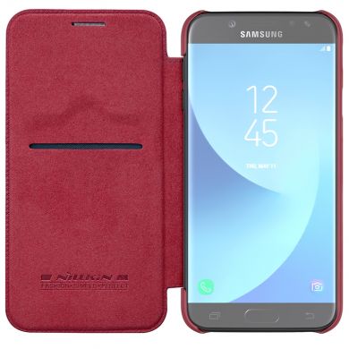 Чехол-книжка NILLKIN Qin Series для Samsung Galaxy J7 2017 (J730) - Red