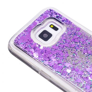 Силиконовая накладка Deexe Fashion Glitter для Samsung Galaxy S7 (G930) - Violet