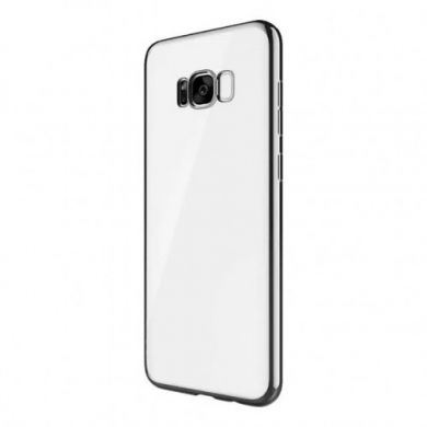 Cиликоновый (TPU) чехол Deexe Glossy Border для Samsung Galaxy S8 (G950) - Silver