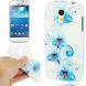 Силиконовая накладка Deexe Flower Pattern для Samsung Galaxy S4 mini (i9190) - Blue Flower. Фото 1 из 5