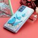 Силиконовый (TPU) чехол Deexe Fashion Glitter для Samsung Galaxy M52 (M526) - Blue Butterflies. Фото 2 из 8