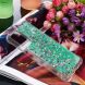 Силиконовый (TPU) чехол Deexe Liquid Glitter для Samsung Galaxy A32 5G (А326) - Green Hearts. Фото 5 из 7