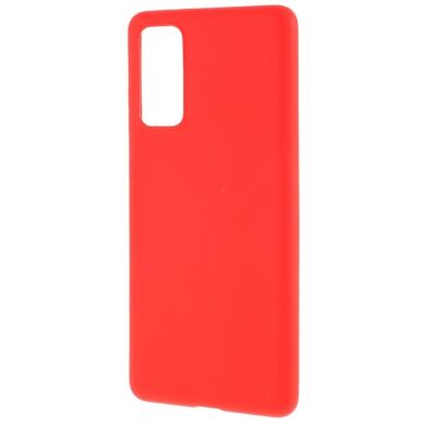 Силиконовый (TPU) чехол Deexe Matte Case для Samsung Galaxy S20 FE (G780) - Red