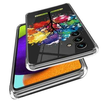Силиконовый (TPU) чехол Deexe Pretty Glossy для Samsung Galaxy A55 (A556) - Colorful Tree