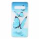Силиконовый (TPU) чехол Deexe Pretty Glossy для Samsung Galaxy S10 (G973) - Blue Butterfly. Фото 5 из 5