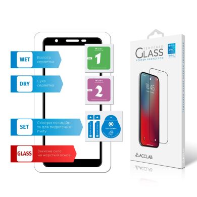 Защитное стекло ACCLAB Full Glue для Samsung Galaxy A01 Core (A013) - Black