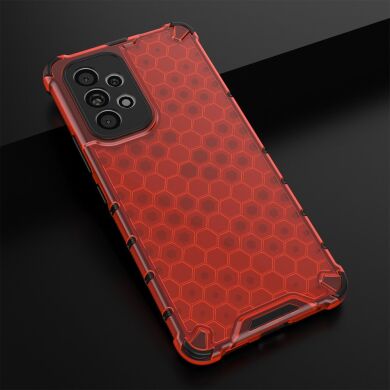Защитный чехол Deexe Honeycomb Series для Samsung Galaxy A53 - Red
