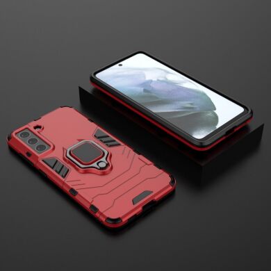 Защитный чехол Deexe Hybrid Case для Samsung Galaxy S21 FE (G990) - Red