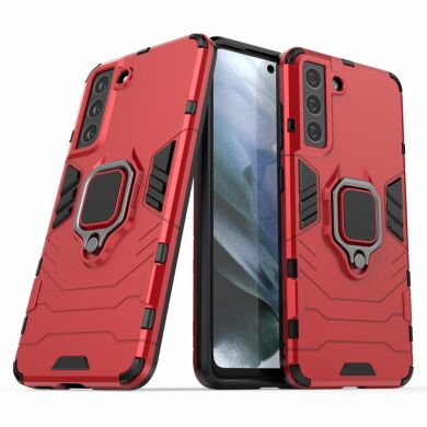 Защитный чехол Deexe Hybrid Case для Samsung Galaxy S21 FE (G990) - Red