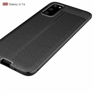 Защитный чехол Deexe Leather Cover для Samsung Galaxy S20 (G980) - Black