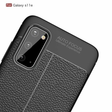 Защитный чехол Deexe Leather Cover для Samsung Galaxy S20 (G980) - Black