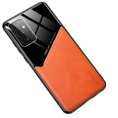 Защитный чехол Deexe Magnetic Leather Cover для Samsung Galaxy A72 (А725) - Orange