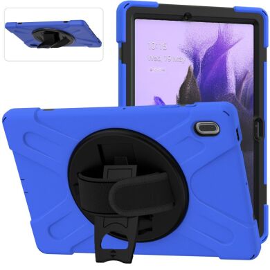 Захисний чохол Deexe Rotation Hybrid для Samsung Galaxy Tab S7 FE (T730/T736) - Black / Blue