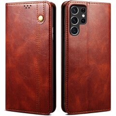 Защитный чехол UniCase Leather Wallet для Samsung Galaxy S22 Ultra - Brown