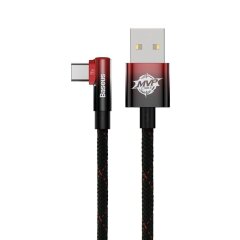 Кабель Baseus MVP 2 Elbow-shaped USB to Type-C (100W, 1m) CAVP000420 - Black / Red
