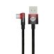 Кабель Baseus MVP 2 Elbow-shaped USB to Type-C (100W, 1m) CAVP000420 - Black / Red. Фото 1 из 24