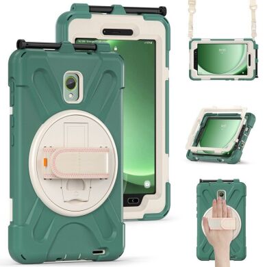 Защитный чехол Deexe Hand Grip X для Samsung Galaxy Tab Active 5 (X306) - Emerald Green