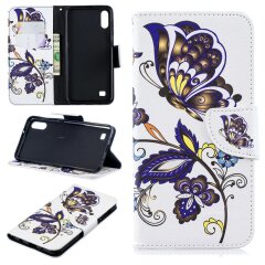 Чехол-книжка Deexe Color Wallet для Samsung Galaxy A10 (A105) - Butterfly and Flower