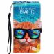 Чехол-книжка Deexe Color Wallet для Samsung Galaxy M11 (M115) - Lovely Cat Wearing Glasses. Фото 1 из 5