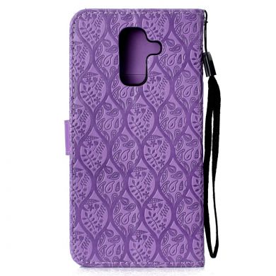 Чехол UniCase Leaf Wallet для Samsung Galaxy A6+ 2018 (A605) - Purple