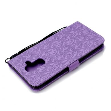 Чехол UniCase Leaf Wallet для Samsung Galaxy A6+ 2018 (A605) - Purple