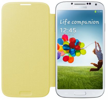 Flip cover Чехол для Samsung Galaxy IV (i9500) - Yellow