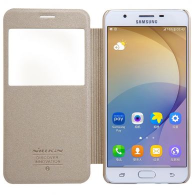 Чехол-книжка NILLKIN Sparkle Series для Samsung Galaxy J5 Prime - Gold