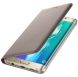 Чехол Flip Wallet для Samsung Galaxy S6 edge+ (EF-WG928PBEGWW) - Gold. Фото 1 из 4