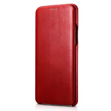 Кожаный чехол-книжка ICARER Slim Flip для Samsung Galaxy S9+ (G965) - Red
