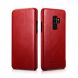 Кожаный чехол-книжка ICARER Slim Flip для Samsung Galaxy S9+ (G965) - Red. Фото 1 из 3