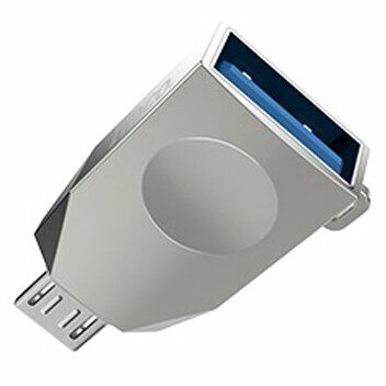 OTG-адаптер Hoco UA10 USB to MicroUSB - Silver