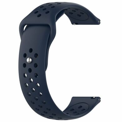 Ремешок Deexe Dot Style для часов с шириной крепления 20мм - Dark Blue