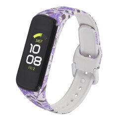 Ремешок Deexe Style Strap для Samsung Galaxy Fit 2 (SM-R220) - Purple Flowers