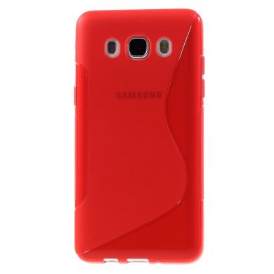 Силиконовая накладка Deexe S Line для Samsung Galaxy J7 2016 (J710) - Red