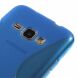 Силиконовый чехол Deexe S Line для Samsung Galaxy J1 2016 (J120) - Blue. Фото 4 из 5