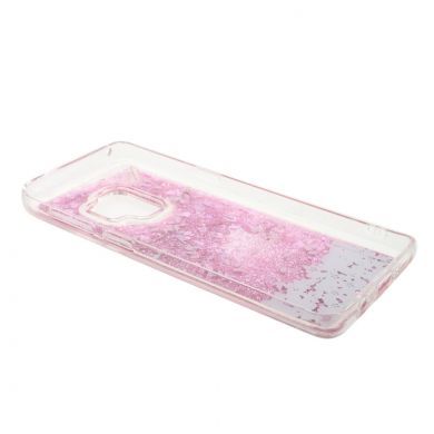 Силиконовый (TPU) чехол Deexe Liquid Glitter для Samsung Galaxy S9 (G960) - Cherry Blossom B