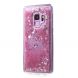 Силиконовый (TPU) чехол Deexe Liquid Glitter для Samsung Galaxy S9 (G960) - Cherry Blossom B. Фото 2 из 5