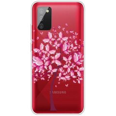 Силиконовый (TPU) чехол Deexe Pretty Glossy для Samsung Galaxy A02s (A025) - Butterfly Tree